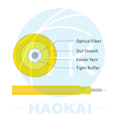 LSZH / PVC FTTH Cable Interior 1000m 2000m GJFJBV Fibra Óptica Cable