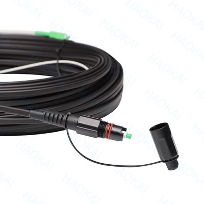 SC APC FTTA Cabo de fibra óptica 5.0mm G657A2 LSZH 5M Cordão de remendo preto