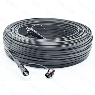 SC APC FTTA Cabo de fibra óptica 5.0mm G657A2 LSZH 5M Cordão de remendo preto