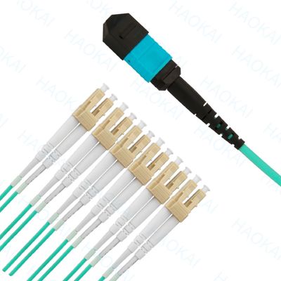 Compacto MPO / MTP Fibra Óptica Patch Cord OM3 Fibra Óptica Patch Cable