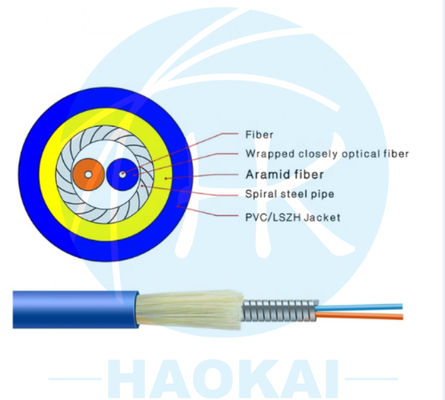 Capa retardante de chama Cable óptico interior Cable de fibra óptica blindado GJSJV