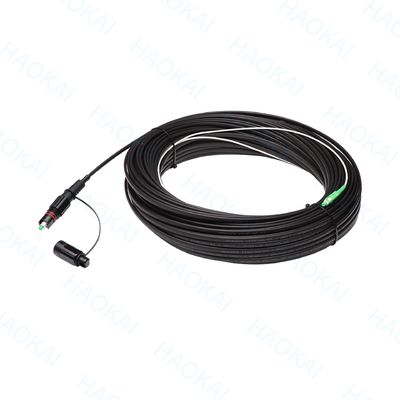 Pre-conector FTTX Solução SC APC FTTA Fibra Óptica 5.0mm G657A2 LSZH 5M Preto