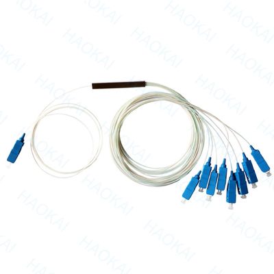 1X2 Mini Fibra PLC Splitter PBT acoplador com conector SC / APC