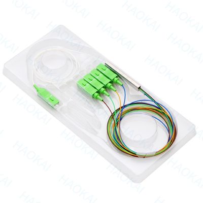 FTTx Systems SC UPC Fibra Ótica PLC Splitter 1x2 Mini Tubos de Aço
