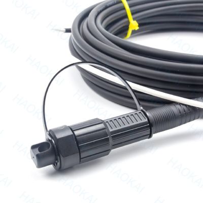 Pre-conector FTTX Solução SC APC FTTA Fibra Óptica 5.0mm G657A2 LSZH 5M Preto