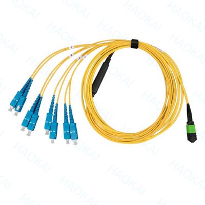 Breakout Single Mode Sc Fiber Optic Patch Cord 12 Núcleos Duplex OS2