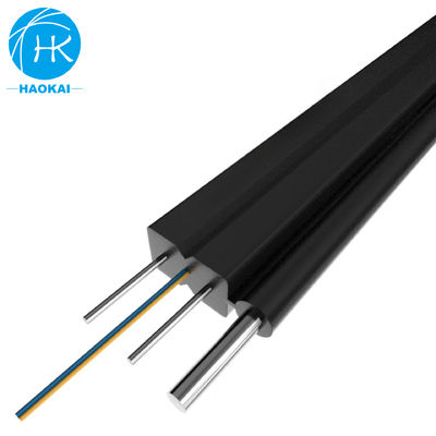 FTTH Indoor Drop Cable Aço 1 núcleo 2 núcleo 4 núcleo auto-suportando fibra óptica