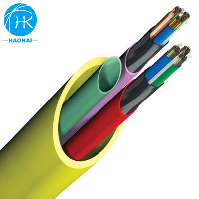 Instalação subterrânea de cabos de fibra óptica de micro núcleo