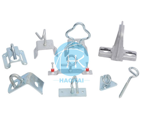 FTTH Heavy Duty Clamp Overhead Aerial Galvanized C ou S Type Wall Mounted Cable Hook