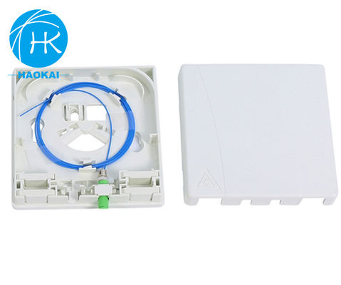 Mural montado Mini FTTH caixa de terminação de fibra óptica SM PTO ATB caixa com rabo de porco