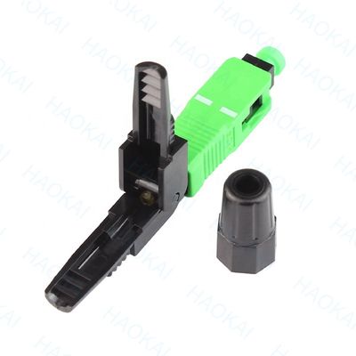 SC APC Fibra Óptica Conector Rápido 55mm Comprimento Fibra Óptica Conector Rápido