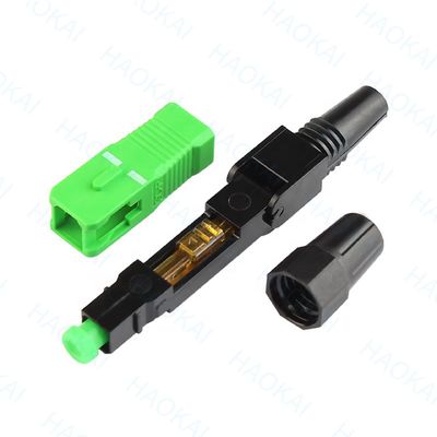 SC APC Fibra Óptica Conector Rápido 55mm Comprimento Fibra Óptica Conector Rápido