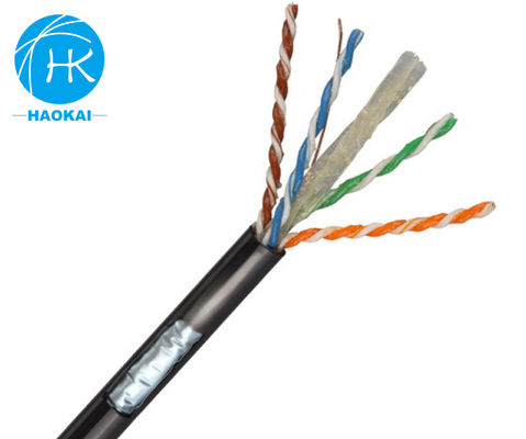 Cable UTP CAT6 preenchido com gelatina com cabo de rede aérea exterior de mensageiros
