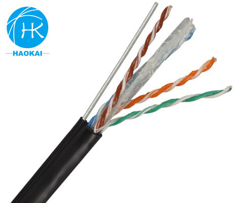 Cable UTP CAT6 preenchido com gelatina com cabo de rede aérea exterior de mensageiros
