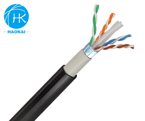 4 pares 23awg FTP CAT6 cabo de Internet exterior com gelatina ou gel cabo LAN