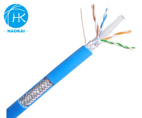 4 pares 23awg FTP CAT6 cabo de Internet exterior com gelatina ou gel cabo LAN