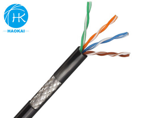 UTP CAT5E Cabo LAN externo Isolamento sólido de HDPE com mensageiro