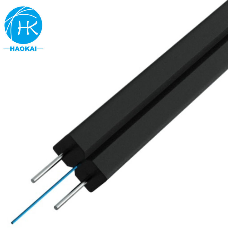 Fios de aço LSZH FTTH Drop Cables Indoor Drop Fiber Optic Cables GJXH G657a1
