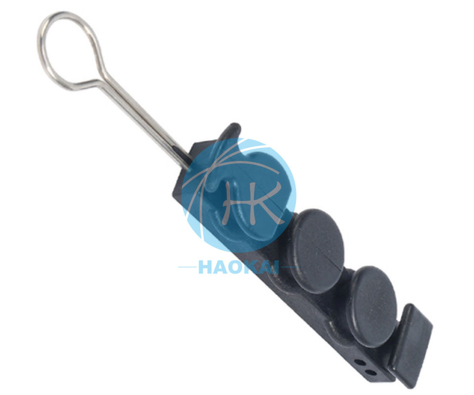FTTH J S Hook Fitting Tension Clamp Drop Cable Anchor Clamp de aço inoxidável
