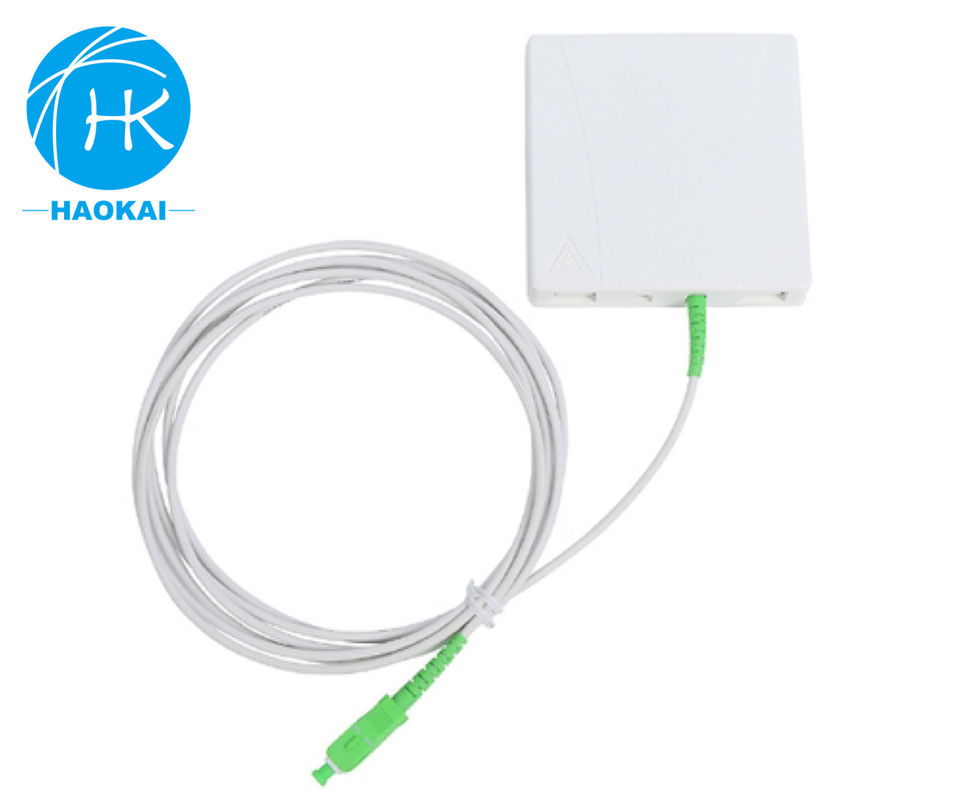Mural montado Mini FTTH caixa de terminação de fibra óptica SM PTO ATB caixa com rabo de porco