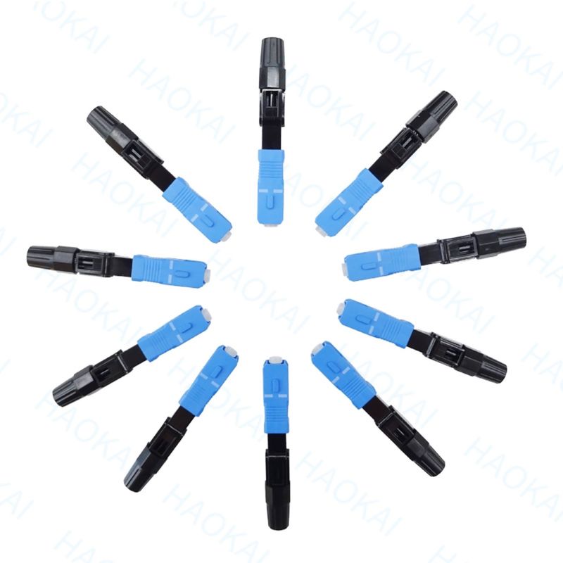 SC UPC SM Conector rápido de fibra óptica com baixa perda de inserção Conector rápido FTTH